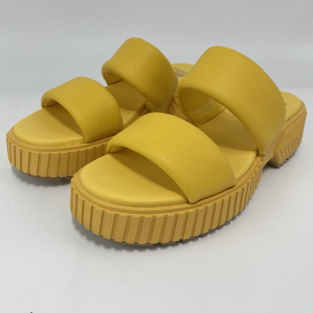 Sorel Women’s Ona Streetworks Platform Slide Sandal Yellow Size 7.5